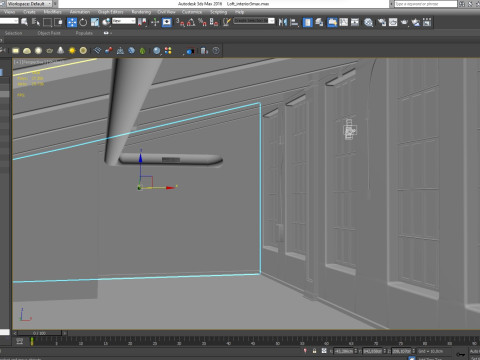 Loft interior Scene 3 3D Model