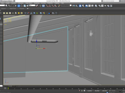 Loft interior Scene 3 3D Model