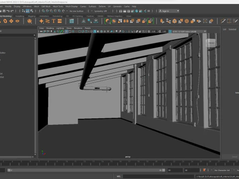 Loft interior Scene 3 3D Model
