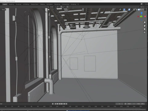Loft interior 5 3D Model