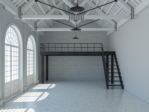 Loft interior 6 3Dモデル