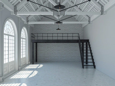 Interno del sottotetto 6 Modello 3D