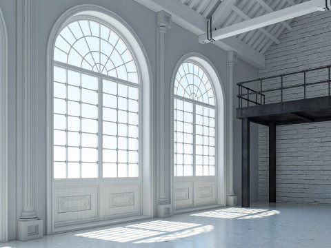 Loft interior 6 3Dモデル