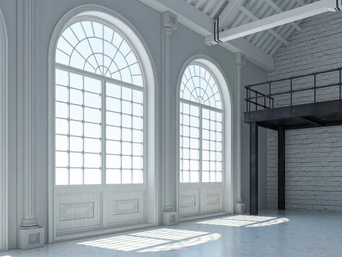 Interno del sottotetto 6 Modello 3D