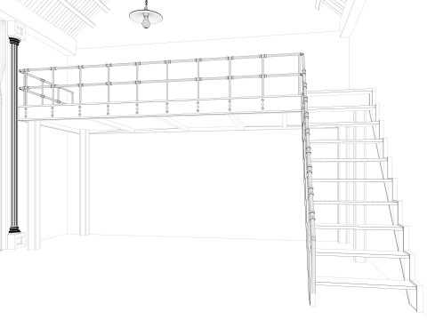 Loft interior 6 3Dモデル