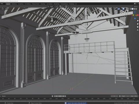 Loft interior 6 3Dモデル