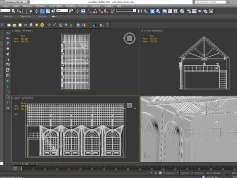 Interno del sottotetto 6 Modello 3D