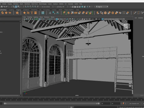 Interno del sottotetto 6 Modello 3D