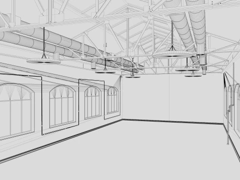Loft Office 3D Model
