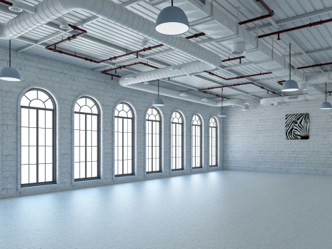 Loft office interior 2 Modello 3D