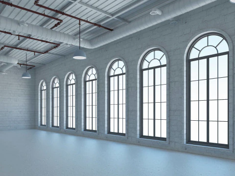 Loft office interior 2 3D Model