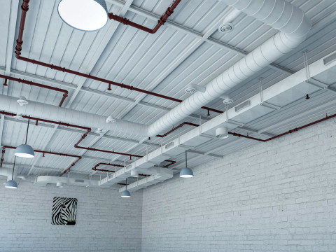 Loft office interior 2 3D Model