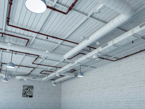 Loft office interior 2 3D Model