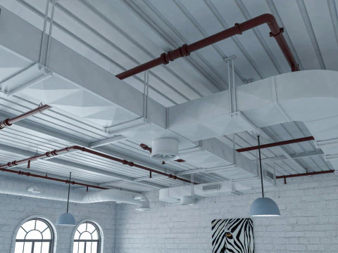 Loft office interior 2 3D Model