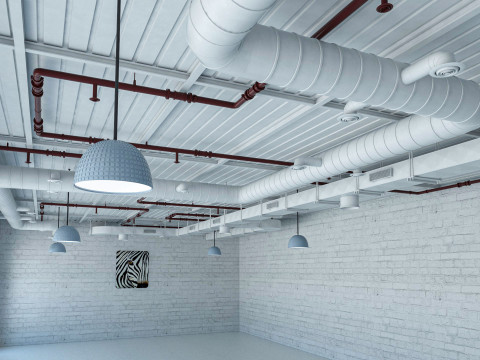 Loft office interior 2 3D Model