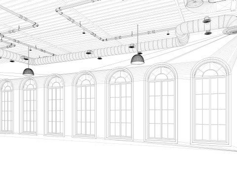Loft office interior 2 3D Model