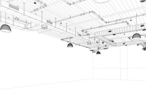 Loft office interior 2 3D Model