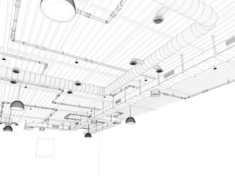 Loft office interior 2 3D Model