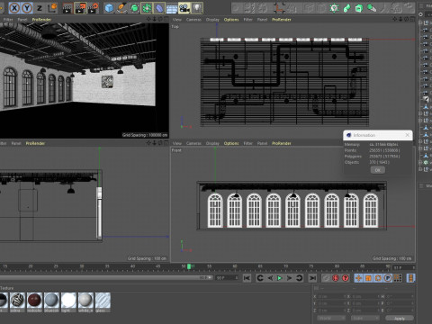 Loft office interior 2 3D Model