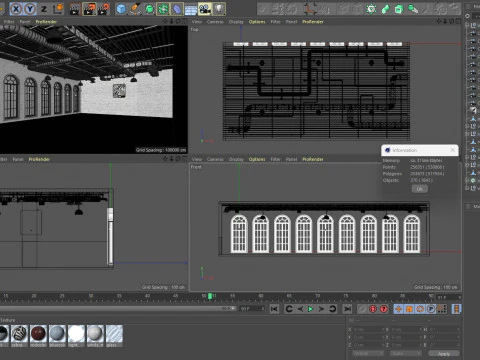 Loft office interior 2 3D Model