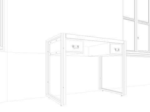 Loft office interior 3 3D Model