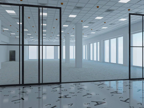 Loft Office interior 6 3D Model