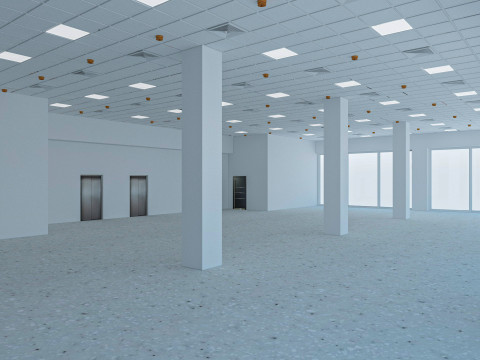 Loft Office interior 6 3D 모델