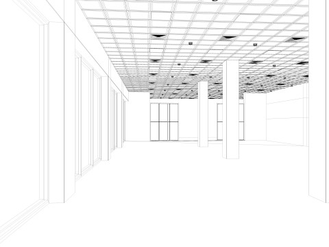Loft Office interior 6 3D 모델