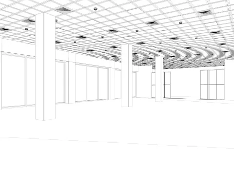 Loft Office interior 6 3D Model