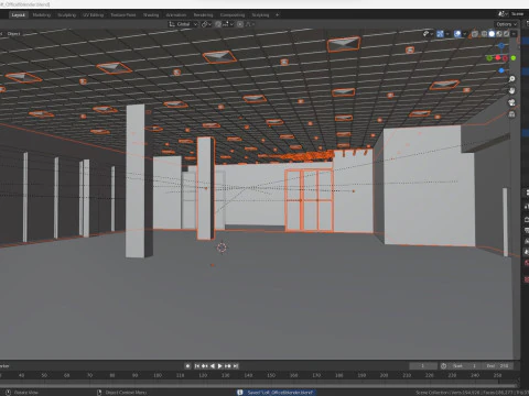 Loft Office interior 6 3D Model