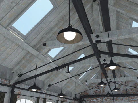 Interior do escrit&oacute;rio loft 4 Modelo 3D