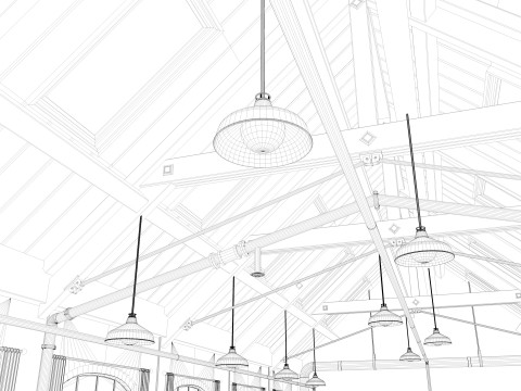 Loft Office interior 4 3D मॉडल