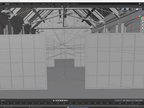 Loft Office interior 4 3D मॉडल