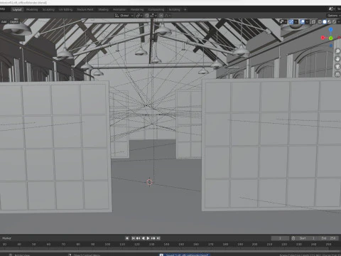 Interior do escrit&oacute;rio loft 4 Modelo 3D