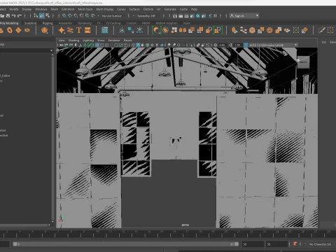 Interior do escrit&oacute;rio loft 4 Modelo 3D