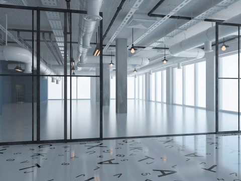 Loft Office interior 5 3D Model