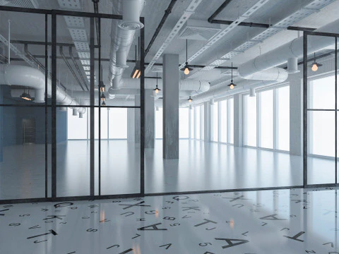 Interno dell'ufficio loft 5 Modello 3D