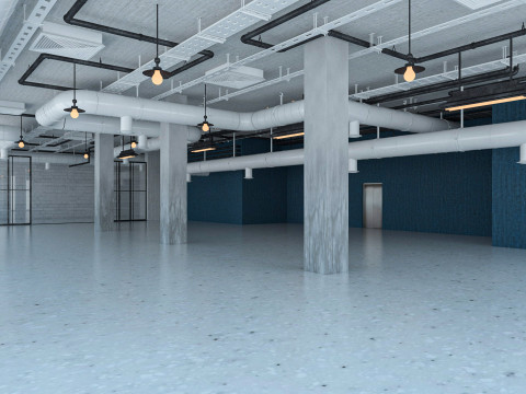 Loft Office interior 5 3D Model