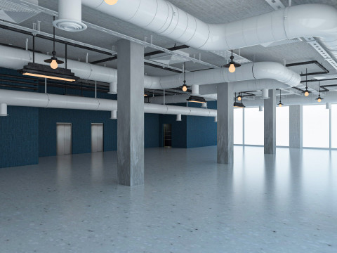 Loft Office interior 5 3D Model