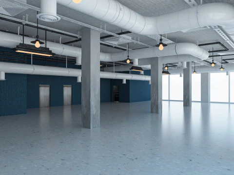 Interno dell'ufficio loft 5 Modello 3D