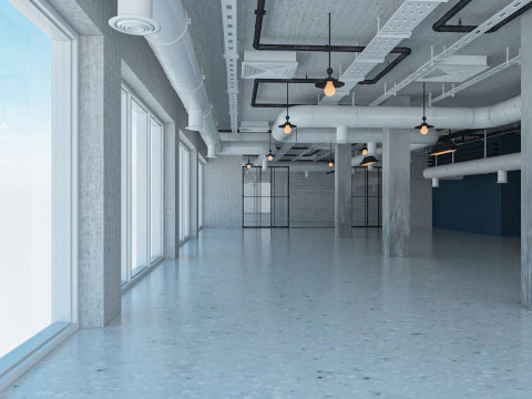 Interno dell'ufficio loft 5 Modello 3D