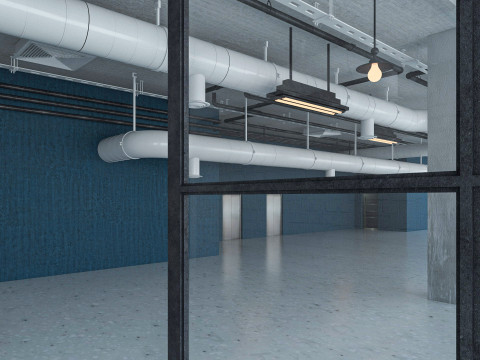 Loft Office interior 5 3D Model