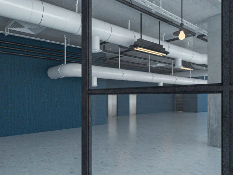 Interno dell'ufficio loft 5 Modello 3D