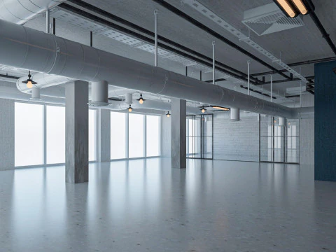 Interno dell'ufficio loft 5 Modello 3D