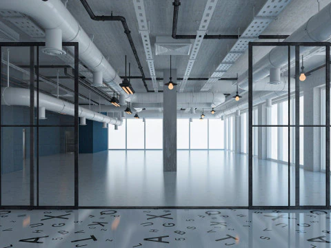 Interno dell'ufficio loft 5 Modello 3D