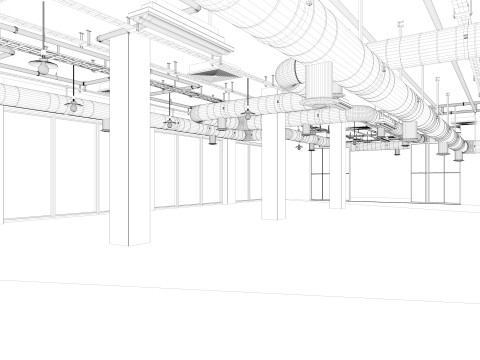 Loft Office interior 5 3D Model