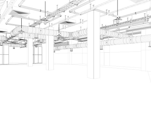Loft Office interior 5 3D Model