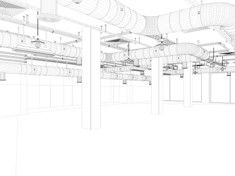 Interno dell'ufficio loft 5 Modello 3D