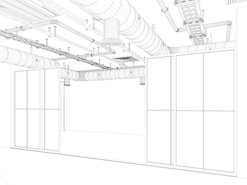 Interno dell'ufficio loft 5 Modello 3D