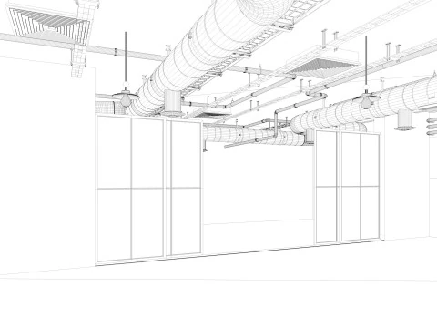 Interno dell'ufficio loft 5 Modello 3D